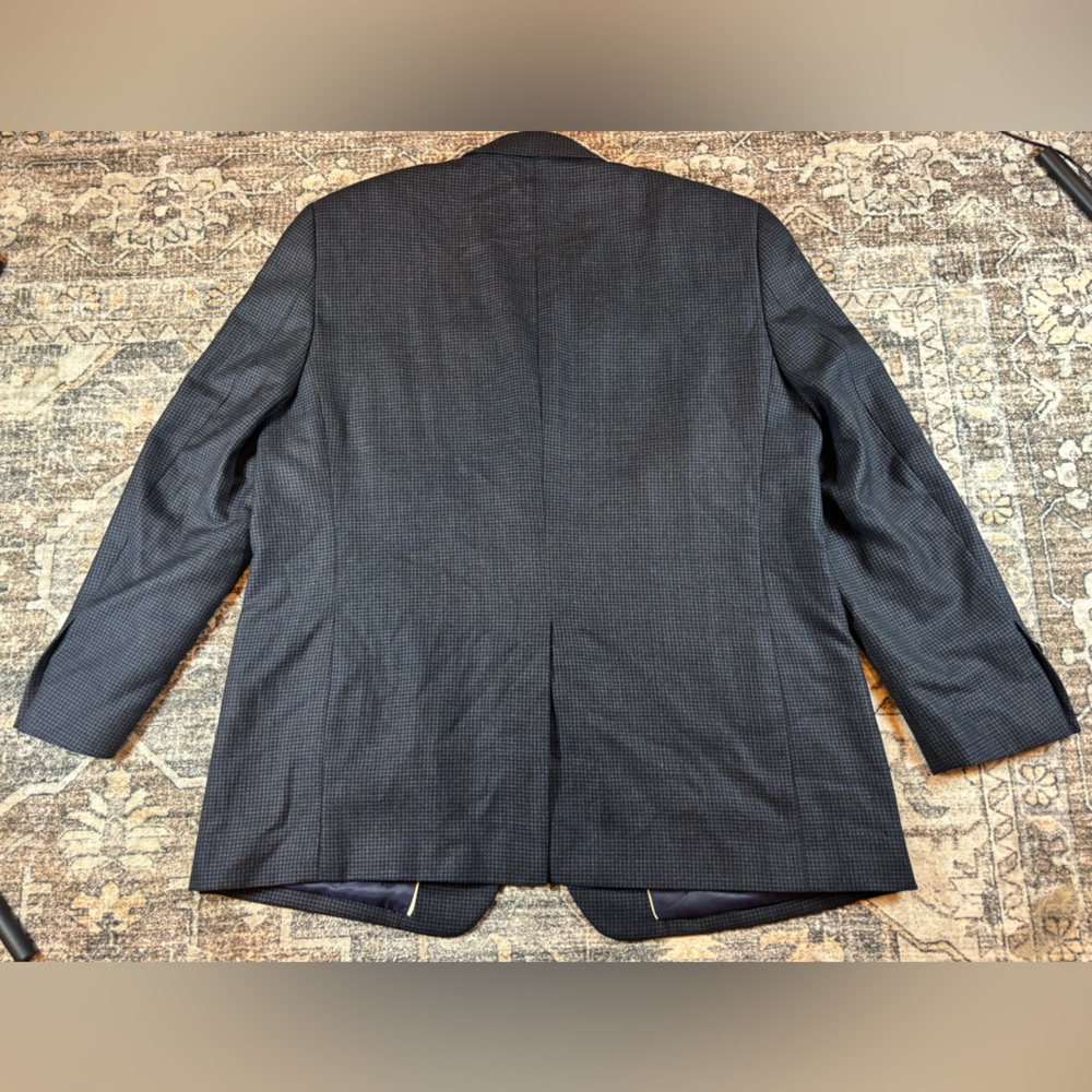 Men’s‎ Joseph & Feiss Houndstooth 100% Wool Sport Coat Blazer Size 46 R - Picture 2 of 9